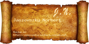 Jaszovszky Norbert névjegykártya